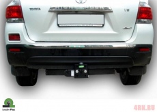 ТСУ для Toyota Highlander 2010-2014 без выреза бампера. Нагрузки 1500/50 кг, масса фаркопа 18.9 кг