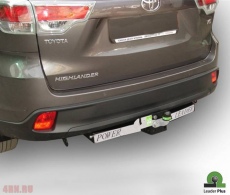 ТСУ для Toyota Highlander 2014- Необходим вырез под кронштейн в боковой части защиты бампера. Нагрузки: 2000/100 кг, масса фаркопа 22 кг (без электрики в комплекте)